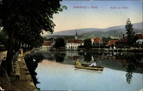 Ak Ilsenburg am Nordharz, Partie am Teich