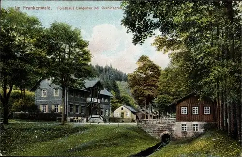 Ak Geroldsgrün im Frankenwald Oberfranken, Forsthaus Langenau