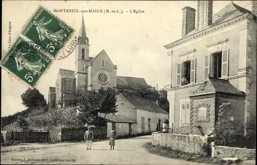 Ak Montreuil sur Maine Maine-et-Loire, L'Eglise