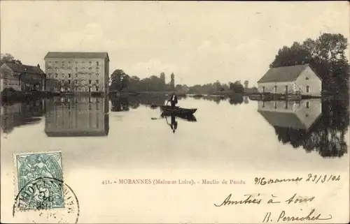 Ak Morannes Maine et Loire, Moulin de Pendu