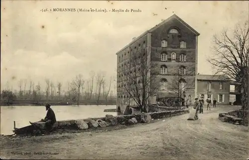 Ak Morannes Maine et Loire, Moulin de Pendu