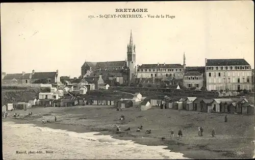 Ak Saint Quay Portrieux Cotes d'Armor, Vue de la Plage