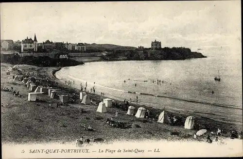 Ak Saint Quay Portrieux Cotes d'Armor, La Plage de Saint Quny