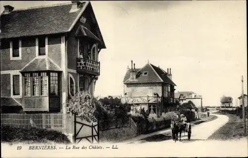Ak Bernieres Calvados, La Rue des Chalets
