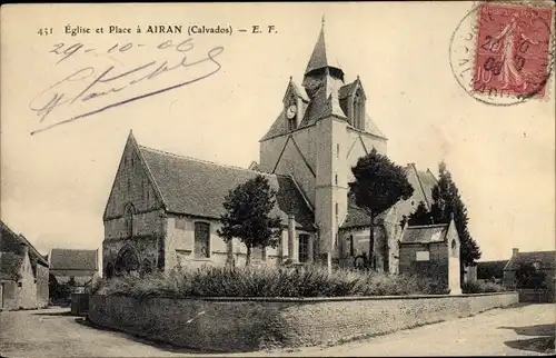 Ak Airan Calvados, Eglise et Place