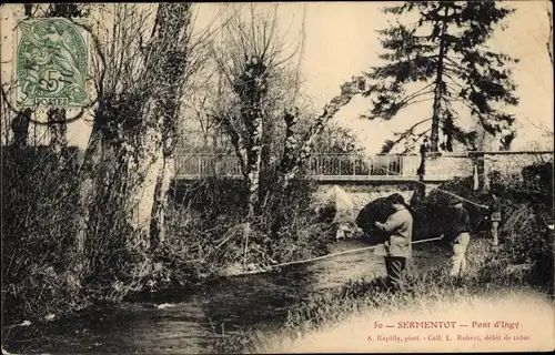 Ak Sermentot Anctoville Calvados, Pont d'Igny