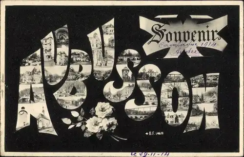 Buchstaben Ak Aubusson Creuse, Souvenir, Rosen