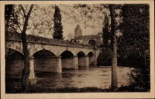 Ak Sainte Eulalie d'Eymet Dordogne, Le Pont