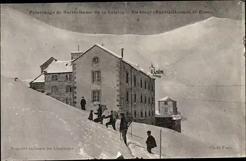 Ak La Salette Fallavaux Isère, Pèlerinage en hiver, Ravitaillement et Poste