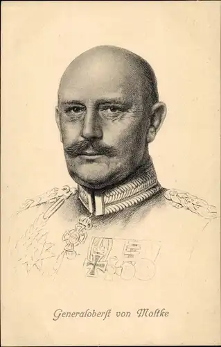Künstler Ak Generaloberst Helmuth Johannes Ludwig von Moltke, Portrait, Stengel 49128