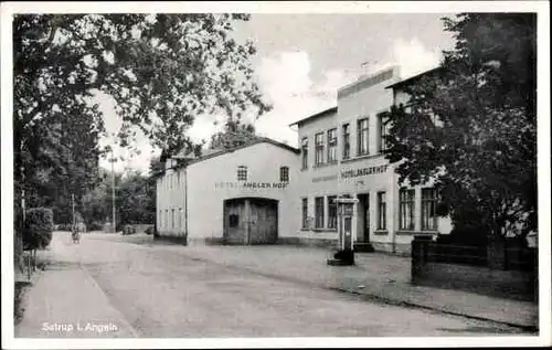 Ak Satrup Mittelangeln in Schleswig Holstein, Hotel Angler Hof