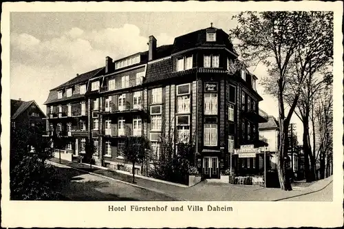 Ak Bad Oeynhausen in Westfalen, Hotel Fürstenhof und Villa Daheim