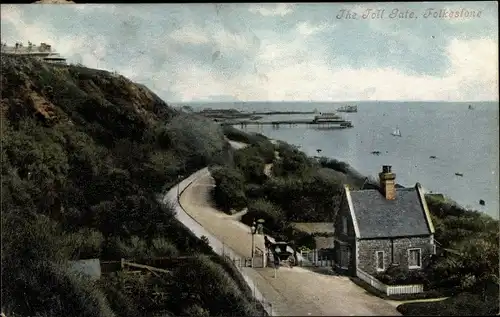 Ak Folkestone Kent South East England, The Toll Gate