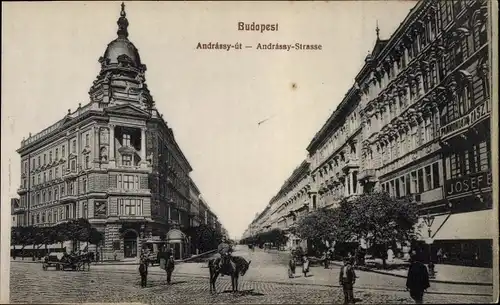 Ak Budapest Ungarn, Andrassy Straße