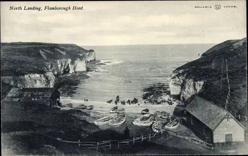 Ak Flambro Flamborough Yorkshire, North Landing, Flamborough Head