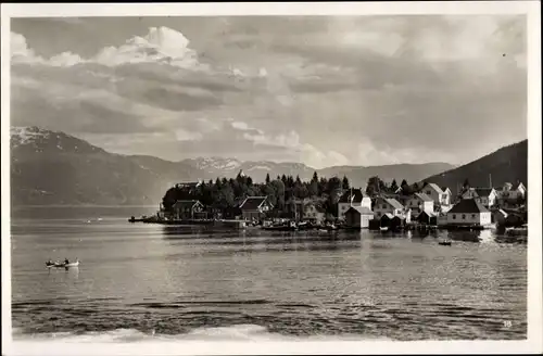 Ak Balestrand Sogndal Norwegen, Blick auf den Ort