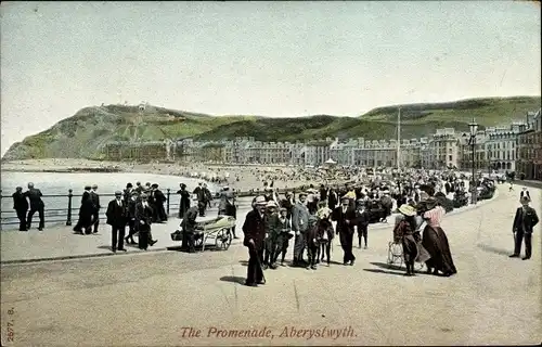 Ak Aberystwyth Wales, The Promenade