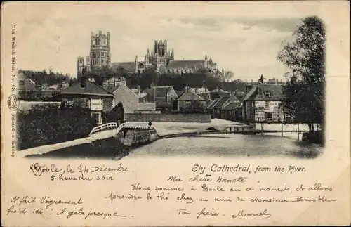 Ak Ely East of England, Cathedral from the River