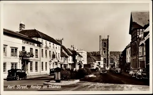 Ak Henley on Thames Oxfordshire England, Hart Street, Church