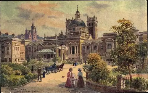 Künstler Ak Harrogate Knaresborough Yorkshire England, The Royal Baths, Tuck 7792