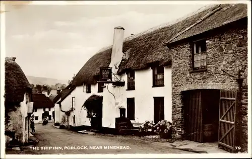 Ak Porlock South West England, The Ship Inn