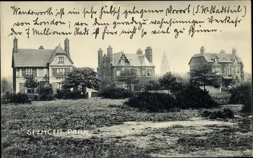 Ak Tooting Borough of Wandsworth London, Spencer Park