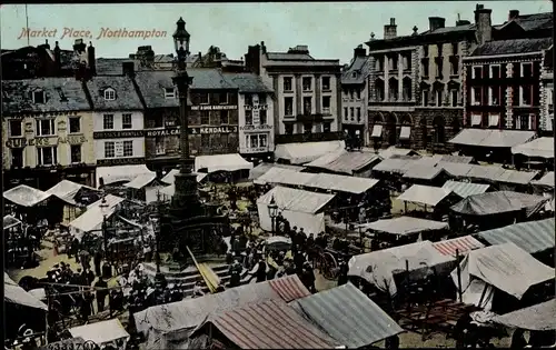 Ak Northampton East Midlands England, Market Place