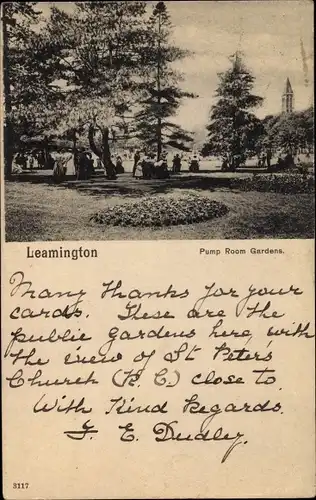 Ak Leamington Spa East Midlands England, Pump Room Gardens