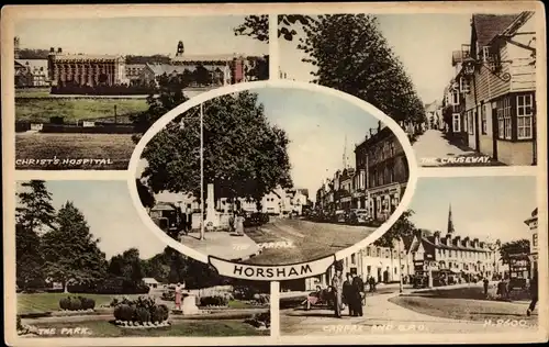 Ak Horsham West Sussex, Christs Hospital, The Causeway, The Park, The Carfax