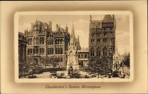 Ak Birmingham West Midlands England, Chamberlains Square