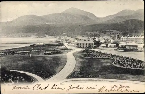 Ak Newcastle County Down Nordirland, General View