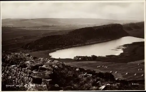 Ak North East England, Roman Wall at Crag Lough
