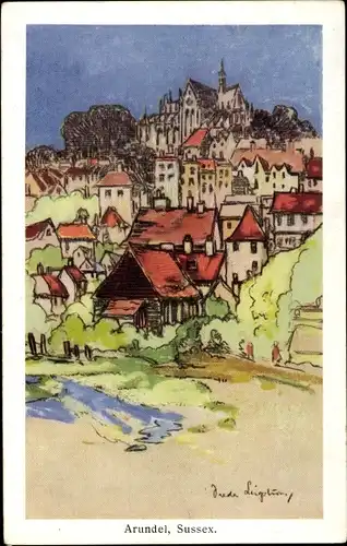 Künstler Ak Arundel West Sussex South East England, Arundel Castle