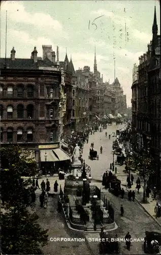 Ak Birmingham West Midlands England, Corporation Street, Store