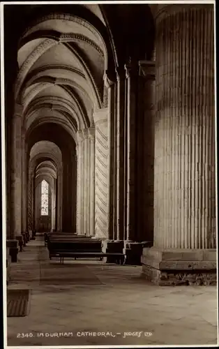 Ak Durham North East England, Cathedral, Interior view