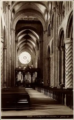 Ak Durham North East England, Cathedral, Interior view