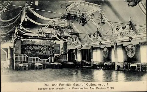 Ak Coßmannsdorf Hainsberg Freital in Sachsen, Ball und Festsäle Gasthof Coßmannsdorf