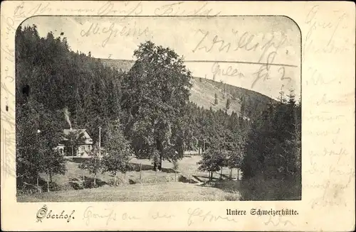 Ak Oberhof Thüringer Wald, Untere Schweizerhütte