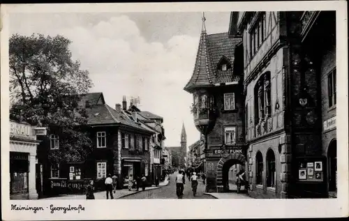 Ak Meiningen in Südthüringen, Georgstraße, Handlung Ernst Funk