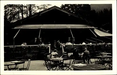 Ak Rottach Egern in Oberbayern, Wallberg, Terrassenpartie