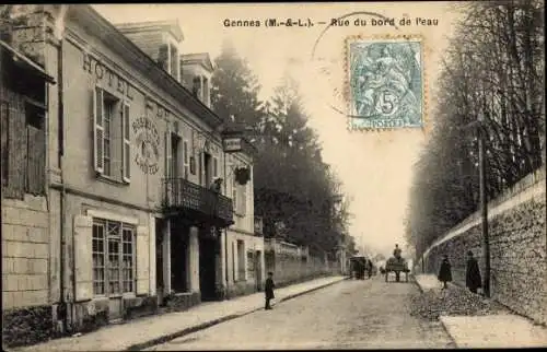 Ak Gennes Maine et Loire, Rue du bord de l'eau