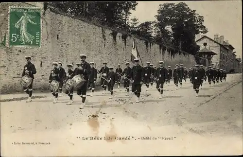 Ak Cande Maine et Loire, La Reve l de Cande, Defile du Reveil, Orchester