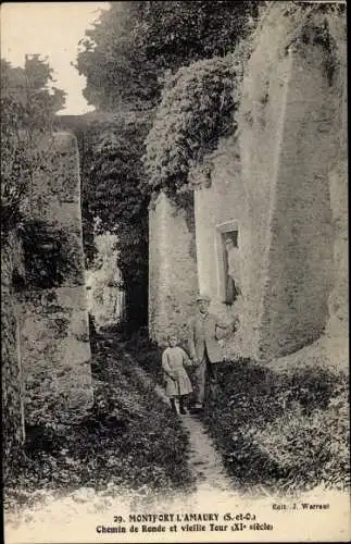 Ak Montfort l'Amaury Yvelines, Chemin de Ronde et vieille Tour