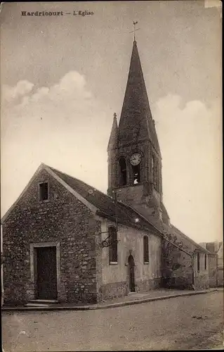 Ak Hardricourt Yvelines, L'Eglise