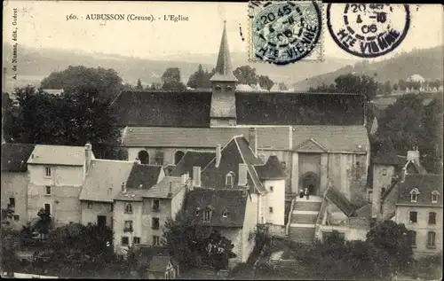 Ak Aubusson Creuse, L'Eglise