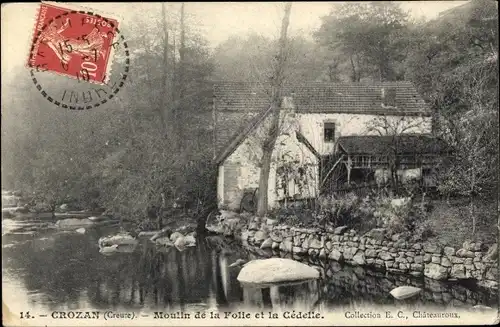 Ak Crozant Creuse, Moulin de la Folie et la Cedelle