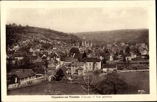 Ak Chambon sur Voueize Creuse, Vue generale