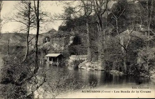 Ak Aubusson Creuse, Les Bords de la Creuse