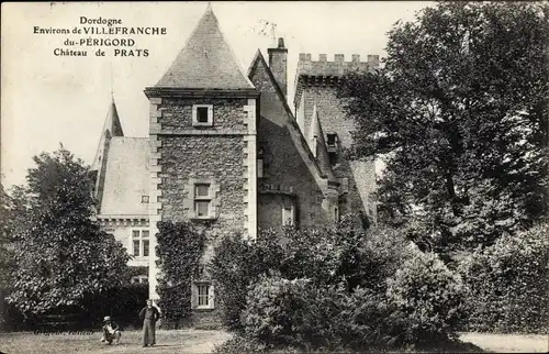 Ak Villefranche du Perigord environs Dordogne, Chateau de Prats