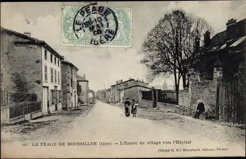 Ak Le Péage-de-Roussillon Isère, Entrée du village, Hôpital